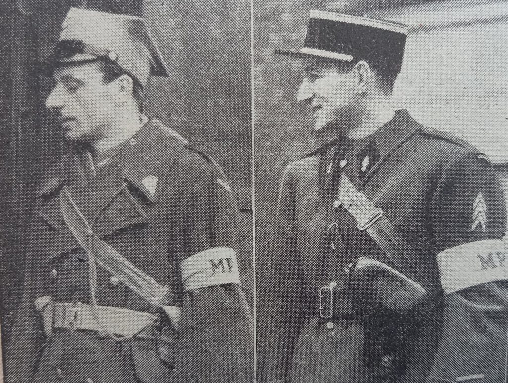 Military police of the Polish and French free forces in London 1942 WW2 Allied Free Forces